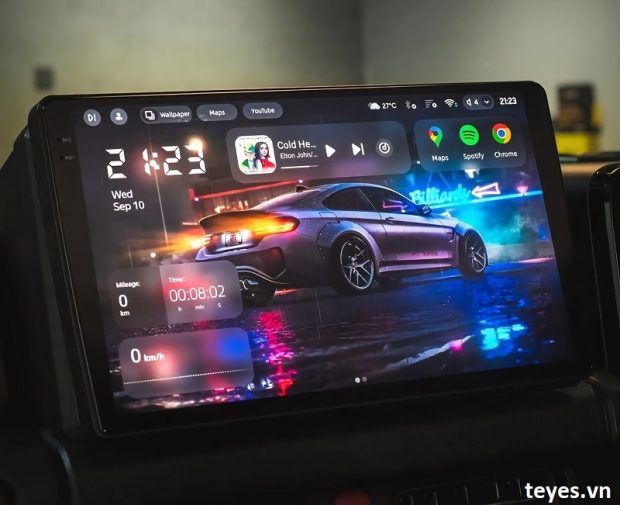 Màn hình Teyes CC4 Pro độ phân giải 2K cho khả năng hiển thị siêu nét